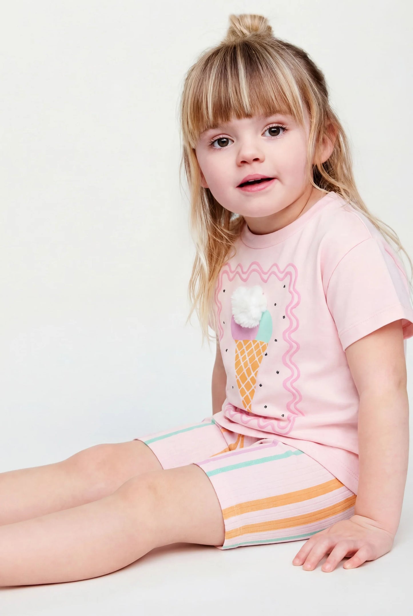 Ice Cream Biker Shorts Set
